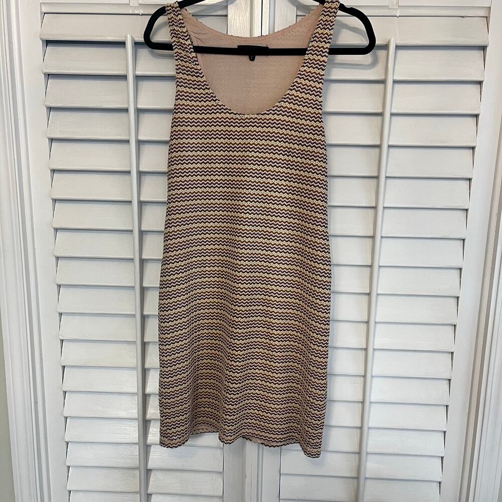 Sanctuary Clothing Chevron Mesh Overlay Dress Size‎ Large